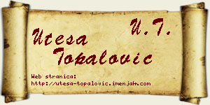 Uteša Topalović vizit kartica